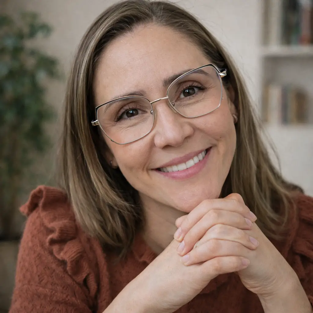 Guaciara sorrindo de forma receptiva — empatia e conexão